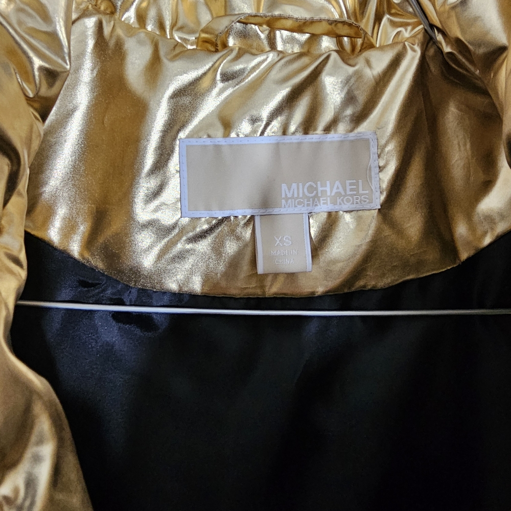 Michael Kors gold puffer vest - Picture 3 of 3